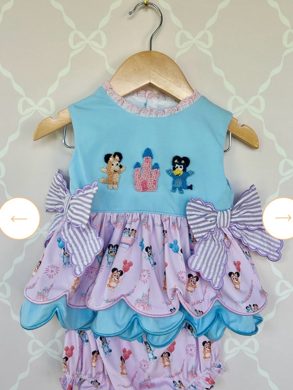 Bluey and Bingo Matching Set top is Dress length